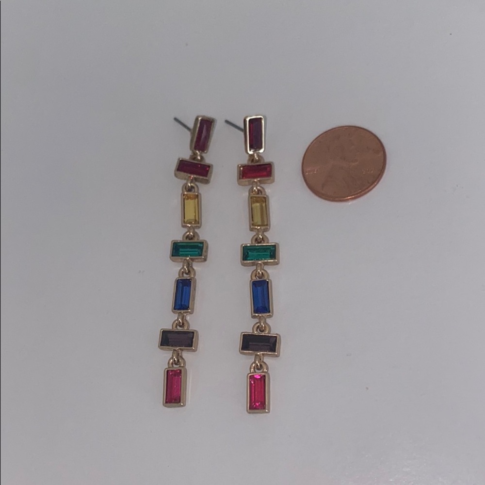 Multicolor Geometric Drop Earrings